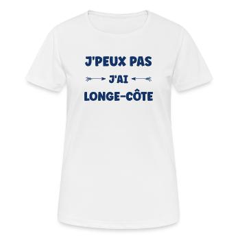 longe rib - Women's Breathable T-Shirt - white - Front - AI Model Female 172 dark (172cm)
