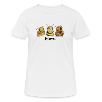 Bourdonnement des abeilles – Bourdonnement drôle pour les amateurs d’abeilles - T-shirt respirant Femme - blanc - Devant - AI Model Female 172 dark (172cm)