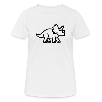 triceratops - T-shirt respirant Femme - blanc - Devant - AI Model Female 172 dark (172cm)