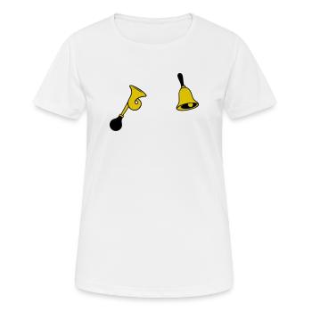 Glocke & Hupe - Frauen T-Shirt atmungsaktiv - Weiß - Vorne - AI Model Female 172 dark (172cm)