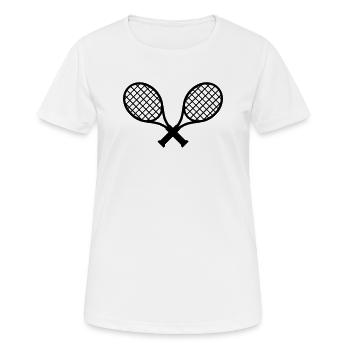 Raquettes Schläger de tennis - T-shirt respirant Femme - blanc - Devant - AI Model Female 172 dark (172cm)