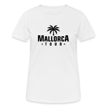 Mallorca Tour - Frauen T-Shirt atmungsaktiv - Weiß - Vorne - AI Model Female 172 dark (172cm)