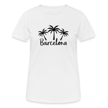 Barcelone - T-shirt respirant Femme - blanc - Devant - AI Model Female 172 dark (172cm)