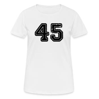 45 - T-shirt respirant Femme - blanc - Devant - AI Model Female 172 dark (172cm)