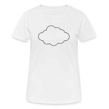 Résumé du nuage - T-shirt respirant Femme - blanc - Devant - AI Model Female 172 dark (172cm)