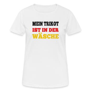 Trikot In Wäsche - Frauen T-Shirt atmungsaktiv - Weiß - Vorne - AI Model Female 172 dark (172cm)