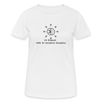 KI Studium - Frauen T-Shirt atmungsaktiv - Weiß - Vorne - AI Model Female 172 dark (172cm)