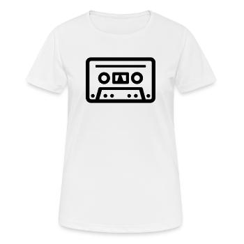 cassette audio - T-shirt respirant Femme - blanc - Devant - AI Model Female 172 dark (172cm)
