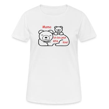 Kita Kind - Frauen T-Shirt atmungsaktiv - Weiß - Vorne - AI Model Female 172 dark (172cm)