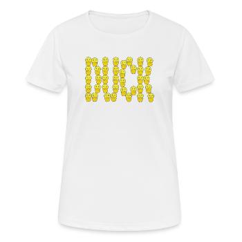Cute duck typography - Women's Breathable T-Shirt - white - Front - AI Model Female 172 dark (172cm)