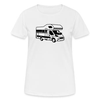 Wohnmobil - Frauen T-Shirt atmungsaktiv - Weiß - Vorne - AI Model Female 172 dark (172cm)