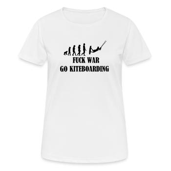 Kiteboard,Kiteboarder,Kiteboarding,Mer,Conseil - T-shirt respirant Femme - blanc - Devant - AI Model Female 172 dark (172cm)