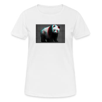 T-shirt Cyberpunk Cyberpunk Streetwear Glitch Panda - T-shirt respirant Femme - blanc - Devant - AI Model Female 172 dark (172cm)