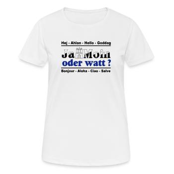 Hamburg , Tradition , Ja Moin oder watt (25) - Frauen T-Shirt atmungsaktiv - Weiß - Vorne - AI Model Female 172 dark (172cm)
