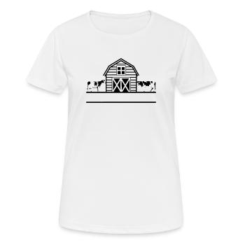 Monogramm für Nutztiere - Frauen T-Shirt atmungsaktiv - Weiß - Vorne - AI Model Female 172 dark (172cm)