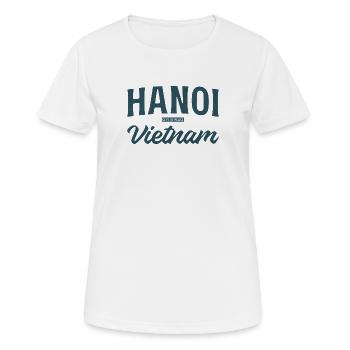 Police Vintage de Hanoï, Vietnam - T-shirt respirant Femme - blanc - Devant - AI Model Female 172 dark (172cm)