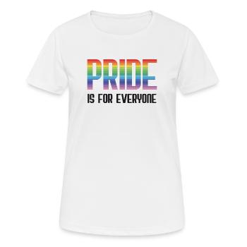 LGBT Pride Month - Pride ist für alle da - Frauen T-Shirt atmungsaktiv - Weiß - Vorne - AI Model Female 172 dark (172cm)