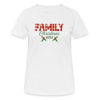 Family Plaid Christmas 2025 - Women's Breathable T-Shirt - white - Front - AI Model Female 172 dark (172cm)