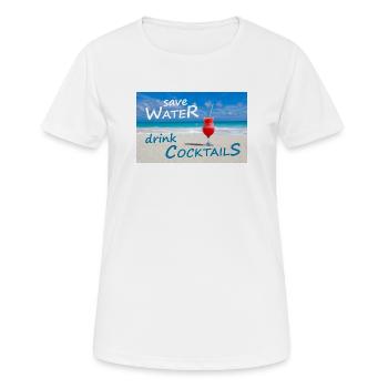 COCKTAILS - Frauen T-Shirt atmungsaktiv - Weiß - Vorne - AI Model Female 172 dark (172cm)