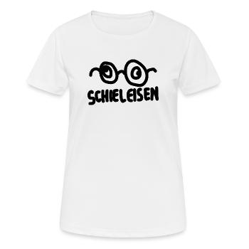 Glasses Squint Saying - Women's Breathable T-Shirt - white - Front - AI Model Female 172 dark (172cm)