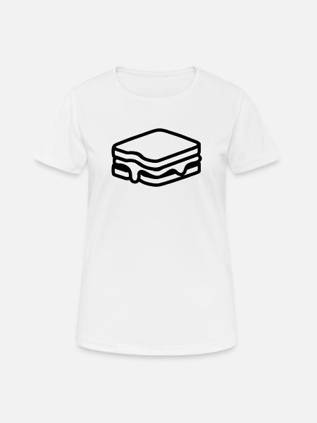 Sandwich - Frauen T-Shirt atmungsaktiv - Weiß