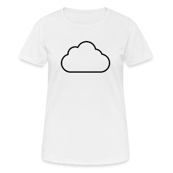 Cloud outline - Women's Breathable T-Shirt - white - Front - AI Model Female 172 dark (172cm)