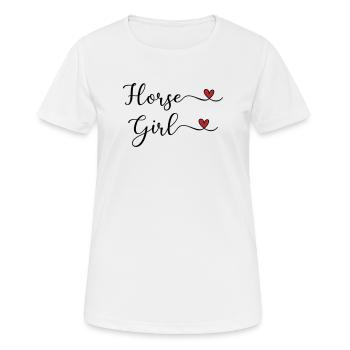 Horse Girl Heart - Women's Breathable T-Shirt - white - Front - AI Model Female 172 dark (172cm)