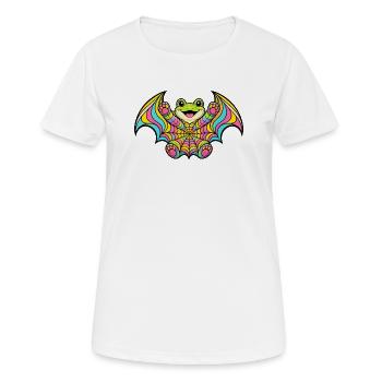 Happy rainbow bat - Women's Breathable T-Shirt - white - Front - AI Model Female 172 dark (172cm)
