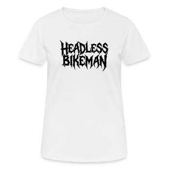 HeadlessBikeman_Typography - Women's Breathable T-Shirt - white - Front - AI Model Female 172 dark (172cm)