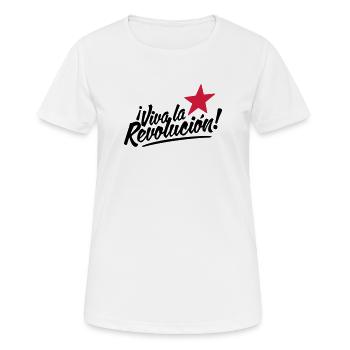 viva la revolucion - revolution! - Frauen T-Shirt atmungsaktiv - Weiß - Vorne - AI Model Female 172 dark (172cm)