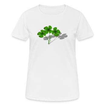 Le bonheur - T-shirt respirant Femme - blanc - Devant - AI Model Female 172 dark (172cm)