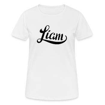 Name Liam - Frauen T-Shirt atmungsaktiv - Weiß - Vorne - AI Model Female 172 dark (172cm)