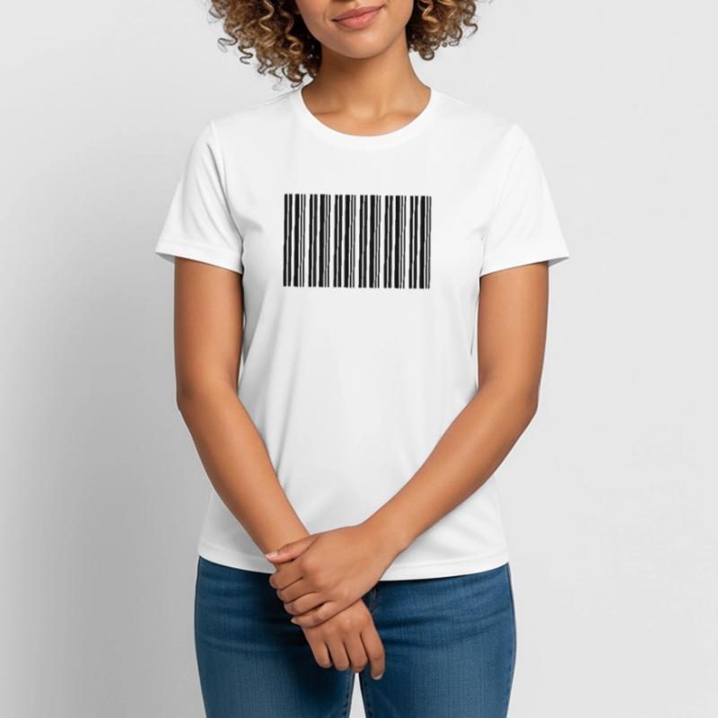 Barcode Strichcode Nerd IT Technik Design Frauen T-Shirt atmungsaktiv