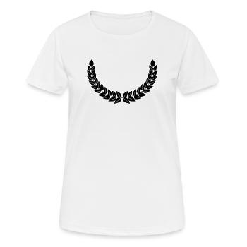 Décoration de couronne de laurier - T-shirt respirant Femme - blanc - Devant - AI Model Female 172 dark (172cm)