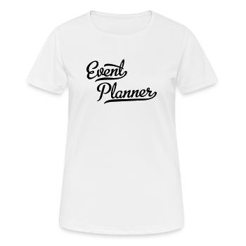 Organisateur d’événements - T-shirt respirant Femme - blanc - Devant - AI Model Female 172 dark (172cm)