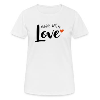 Made With Love two-tone - Women's Breathable T-Shirt - white - Front - AI Model Female 172 dark (172cm)