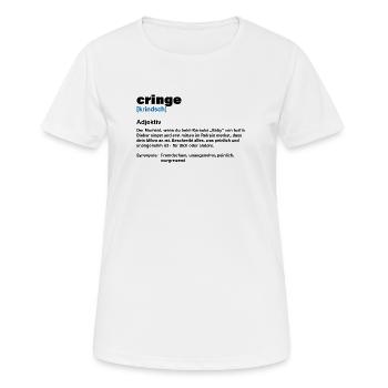 Embarrassant – La sensation d’inconfort - T-shirt respirant Femme - blanc - Devant - AI Model Female 172 dark (172cm)