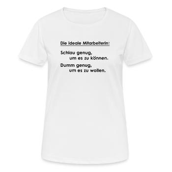 The ideal employee - Women's Breathable T-Shirt - white - Front - AI Model Female 172 dark (172cm)