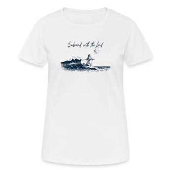 Onboard with the Lord - Women's Breathable T-Shirt - white - Front - AI Model Female 172 dark (172cm)