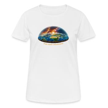 Flat earth movement - Women's Breathable T-Shirt - white - Front - AI Model Female 172 dark (172cm)
