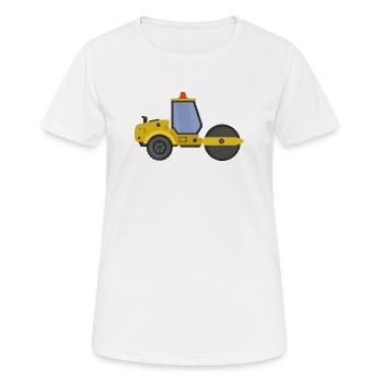 Rouleau compresseur - T-shirt respirant Femme - blanc - Devant - AI Model Female 172 dark (172cm)