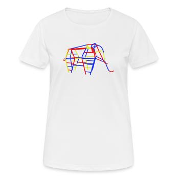 Éléphant grimpeur en RDA - T-shirt respirant Femme - blanc - Devant - AI Model Female 172 dark (172cm)