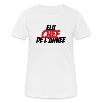 Elected Chef of the Year - Women's Breathable T-Shirt - white - Front - AI Model Female 172 dark (172cm)