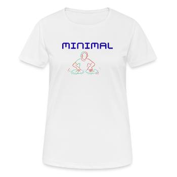Minimal Beat - Frauen T-Shirt atmungsaktiv - Weiß - Vorne - AI Model Female 172 dark (172cm)
