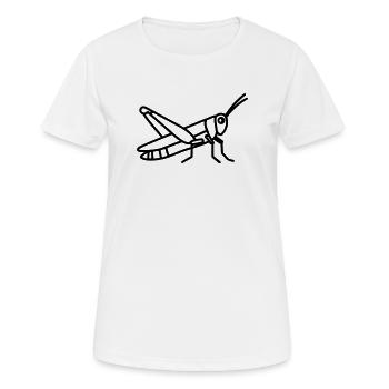 Heuschrecke - Frauen T-Shirt atmungsaktiv - Weiß - Vorne - AI Model Female 172 dark (172cm)