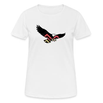 Adler Deutschland Fan Flagge - Frauen T-Shirt atmungsaktiv - Weiß - Vorne - AI Model Female 172 dark (172cm)