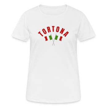 Tortona Italian Flags - Women's Breathable T-Shirt - white - Front - AI Model Female 172 dark (172cm)