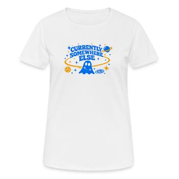 ACTUELLEMENT AILLEURS - T-shirt respirant Femme - blanc - Devant - AI Model Female 172 dark (172cm)