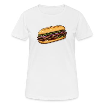 Illustration de sandwich - T-shirt respirant Femme - blanc - Devant - AI Model Female 172 dark (172cm)