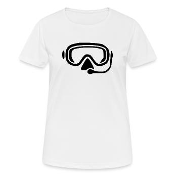 Lunettes de plongée cadeau pour plongeurs - T-shirt respirant Femme - blanc - Devant - AI Model Female 172 dark (172cm)